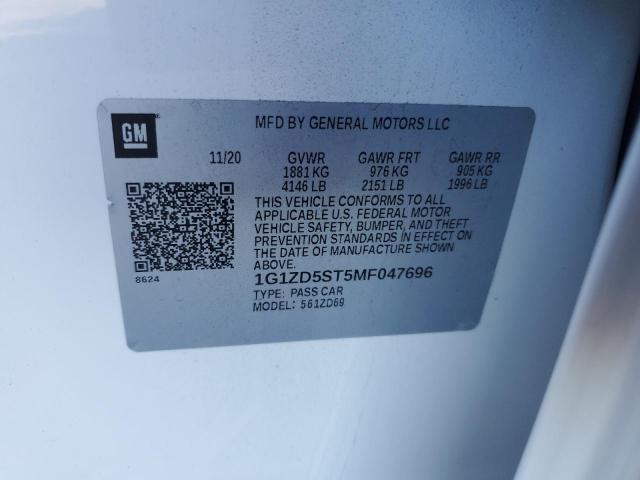 2021 CHEVROLET MALIBU LT - 1G1ZD5ST5MF047696