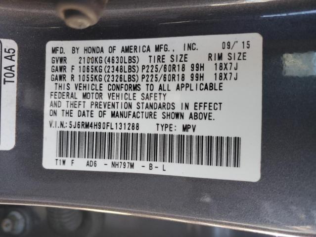 2015 HONDA CR-V TOURI - 5J6RM4H90FL131288