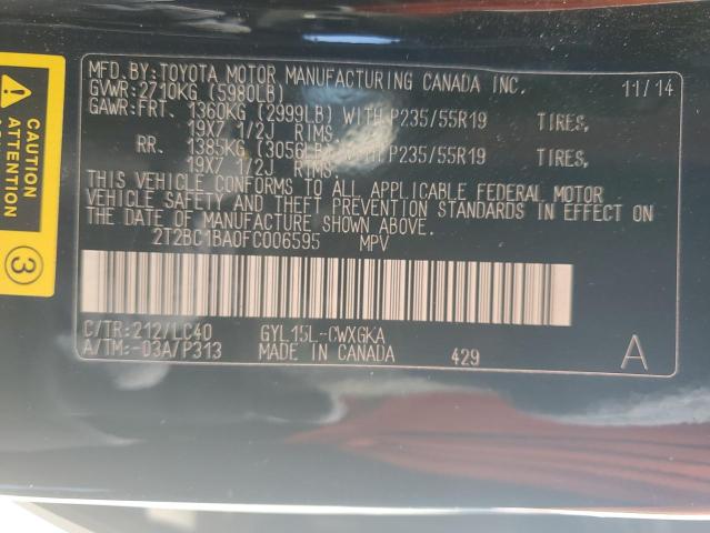 2015 LEXUS RX 450H 2T2BC1BA0FC006595