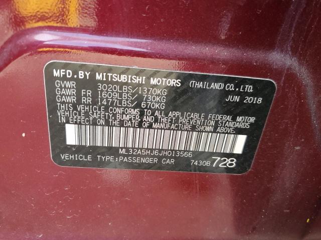 2018 MITSUBISHI MIRAGE GT ML32A5HJ6JH013566