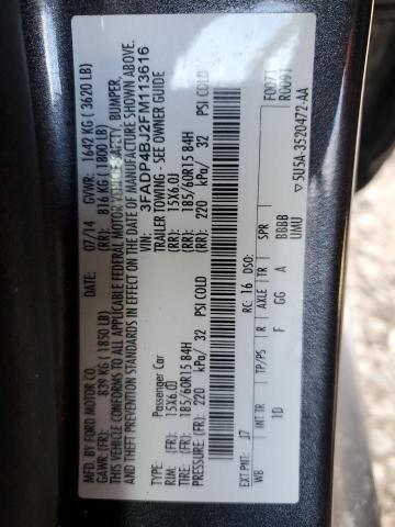 2015 FORD FIESTA SE 3FADP4BJ2FM113616