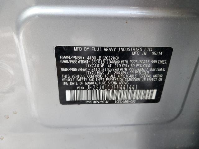 2015 SUBARU FORESTER 2 - JF2SJADC3FH441441