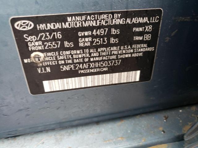 2017 HYUNDAI SONATA SE - 5NPE24AFXHH503737