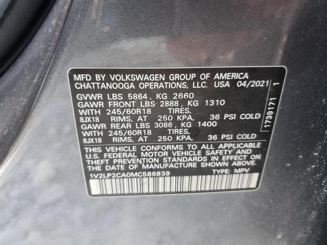 2021 VOLKSWAGEN ATLAS SE - 1V2LP2CA0MC586839