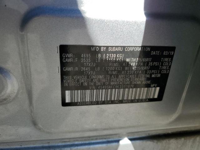 2019 SUBARU OUTBACK 2. - 4S4BSAFC8K3311876