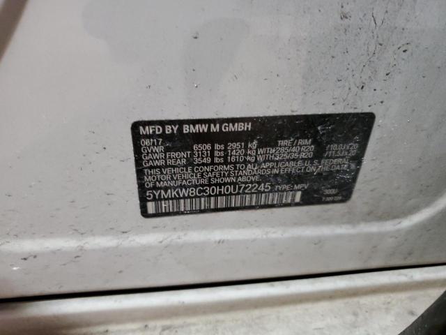 2017 BMW X6 M 5YMKW8C30H0U72245