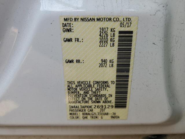2017 NISSAN ALTIMA 2.5 - 1N4AL3APXHC269129