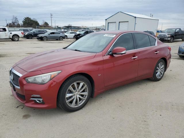 INFINITI Q50 BASE 2014 red  gas JN1BV7AR8EM691653 photo #1