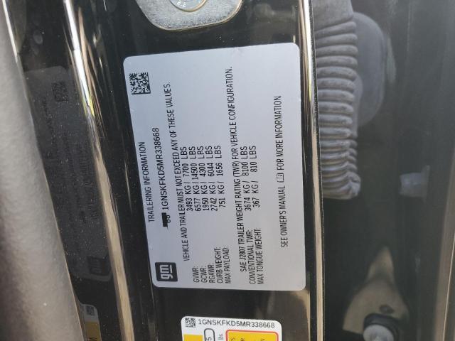 2021 CHEVROLET SUBURBAN K - 1GNSKFKD5MR338668