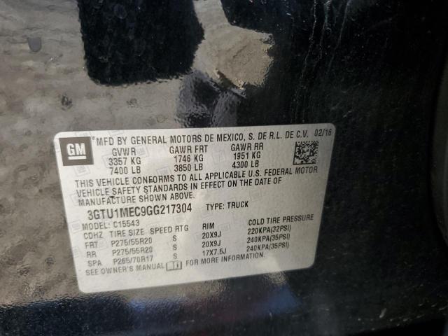 2016 GMC SIERRA C15 3GTU1MEC9GG217304