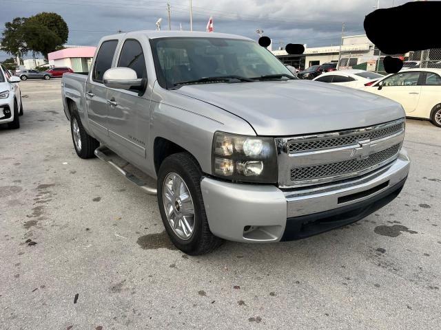 CHEVROLET SILVERADO 2010 silver crew pic flexible fuel 3GCRCSEA5AG185722 photo #1