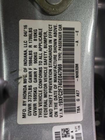2016 HONDA CIVIC EX - 19XFC2F74GE047969