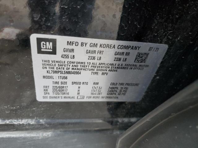 2022 CHEVROLET TRAILBLAZE - KL79MPSL5NB040904