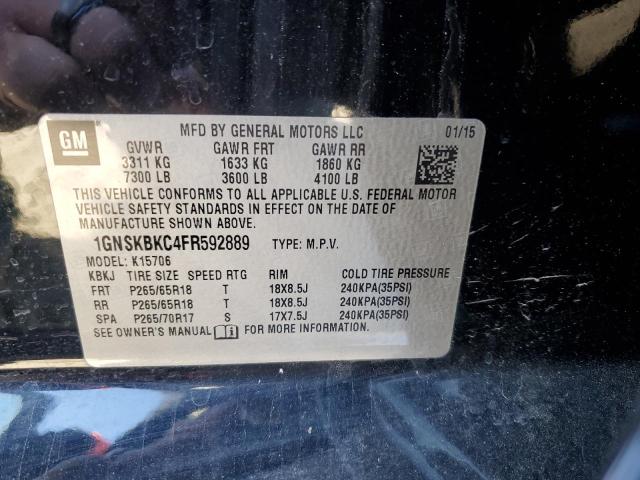 2015 CHEVROLET TAHOE K150 - 1GNSKBKC4FR592889