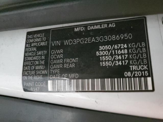 2016 MERCEDES-BENZ METRIS WD3PG2EA3G3086950