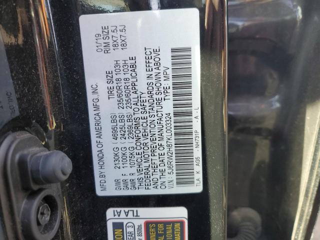 2019 HONDA CR-V 5J6RW2H87KL003324
