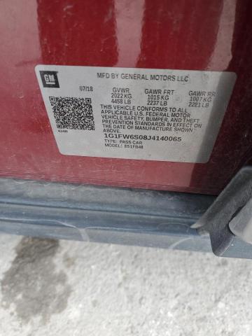 2018 CHEVROLET BOLT EV LT 1G1FW6S08J4140065