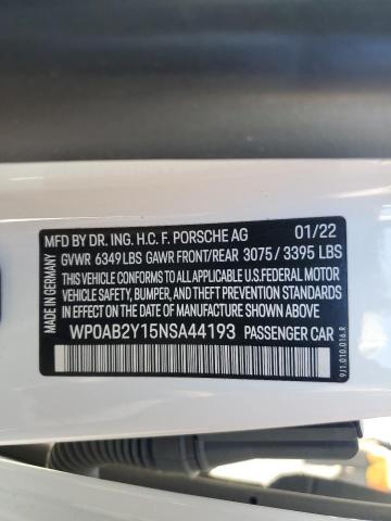 2022 PORSCHE TAYCAN 4S - WP0AB2Y15NSA44193