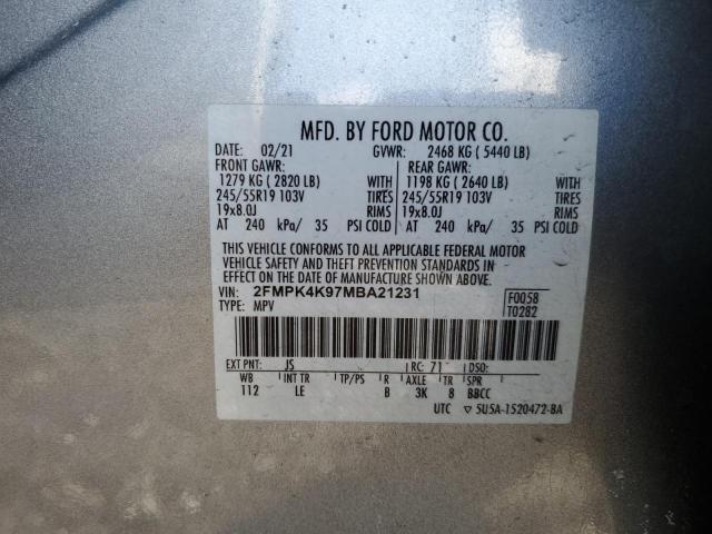 2021 FORD EDGE TITAN - 2FMPK4K97MBA21231