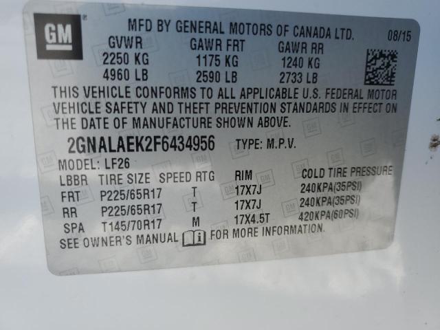 2015 CHEVROLET EQUINOX LS - 2GNALAEK2F6434956