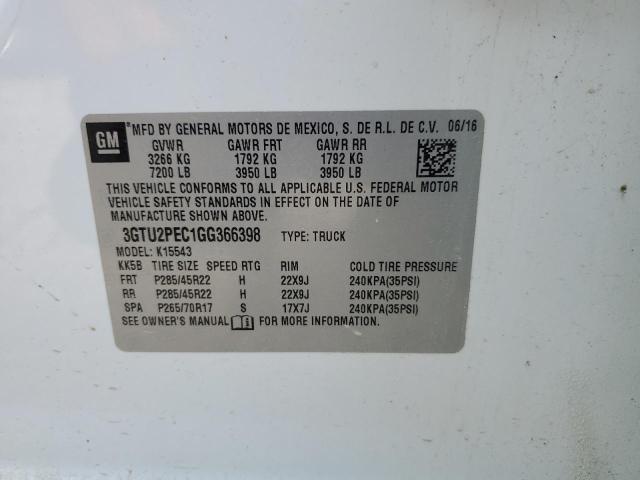 2016 GMC SIERRA K15 - 3GTU2PEC1GG366398