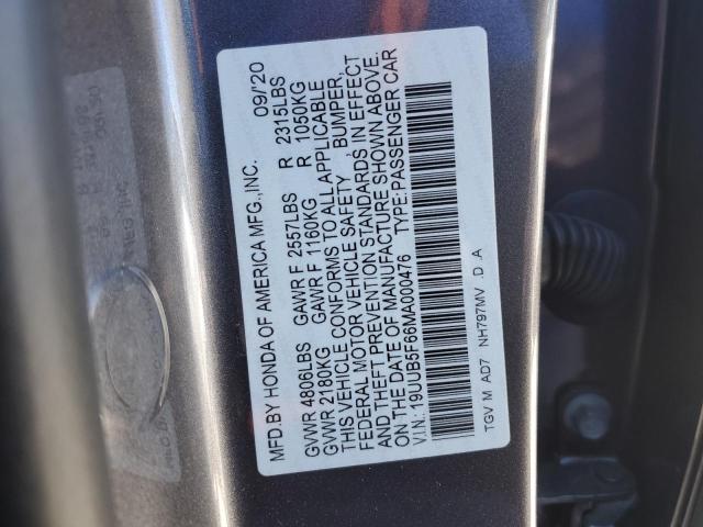 2021 ACURA TLX ADVANC 19UUB5F66MA000476