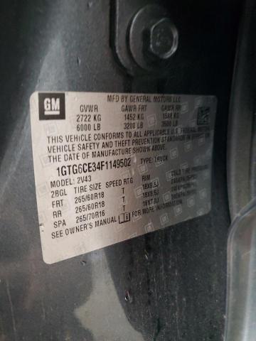 2015 GMC CANYON SLT 1GTG6CE34F1149502
