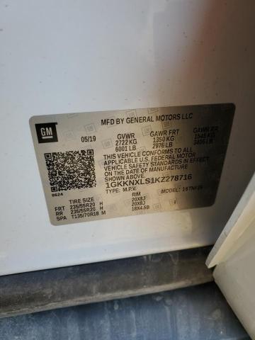 2019 GMC ACADIA DEN 1GKKNXLS1KZ278716