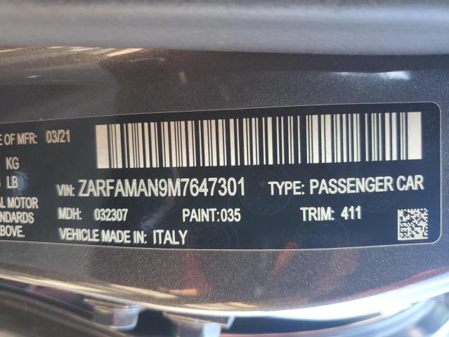 2021 ALFA ROMEO GIULIA SPO - ZARFAMAN9M7647301