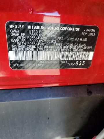 2024 MITSUBISHI OUTLANDER - JA4J3VA85RZ015514