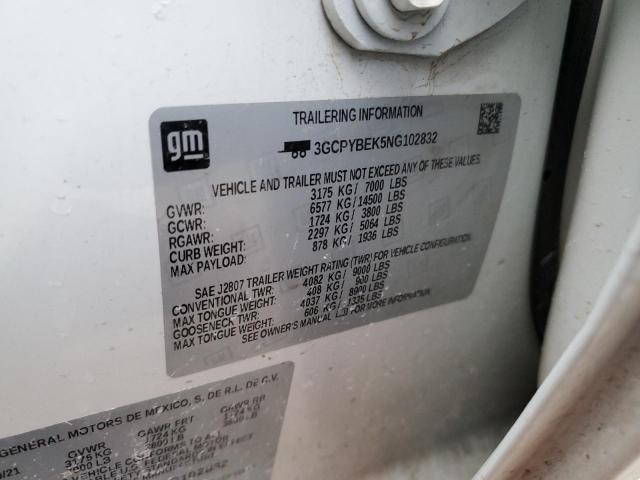 2022 CHEVROLET SILVERADO - 3GCPYBEK5NG102832