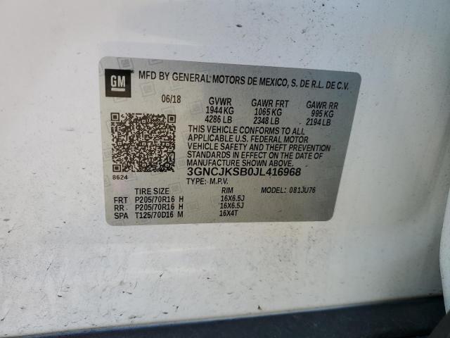 2018 CHEVROLET TRAX LS - 3GNCJKSB0JL416968