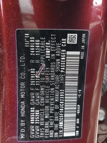 2018 HONDA CLARITY JHMZC5F10JC023952