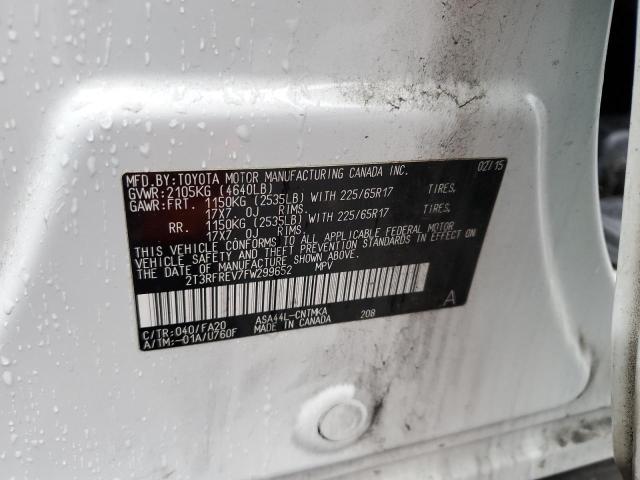2015 TOYOTA RAV4 XLE - 2T3RFREV7FW299652