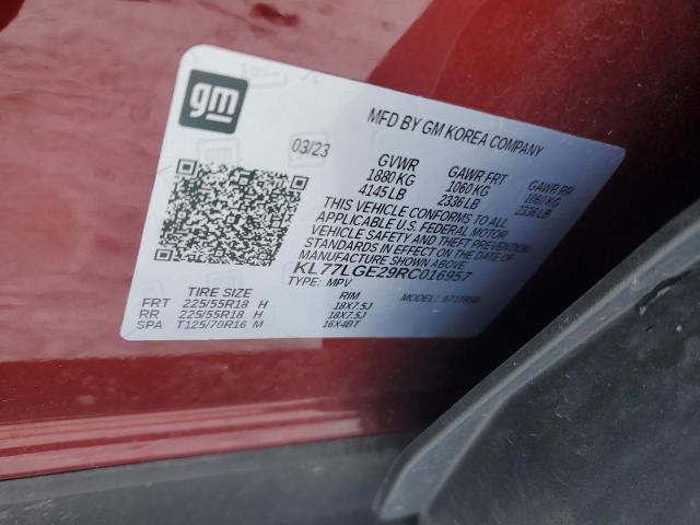 2024 CHEVROLET 10/1500 KL77LGE29RC016957
