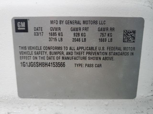 2017 CHEVROLET SONIC 1G1JG6SH8H4153566