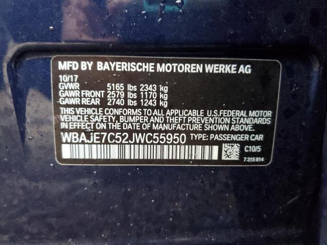 2018 BMW 540 XI WBAJE7C52JWC55950