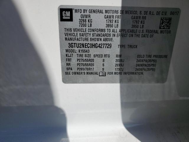 2017 GMC SIERRA K15 3GTU2NEC0HG427729