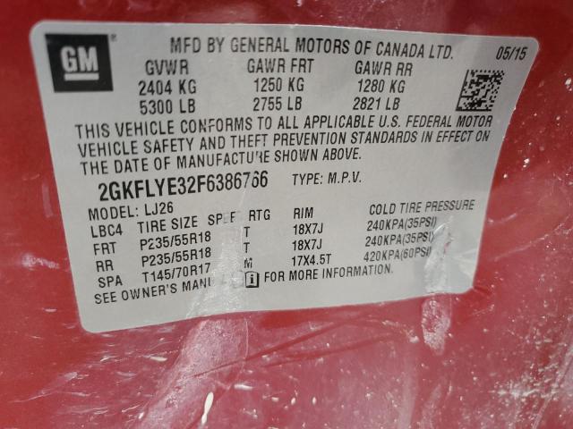 2015 GMC TERRAIN SL 2GKFLYE32F6386766
