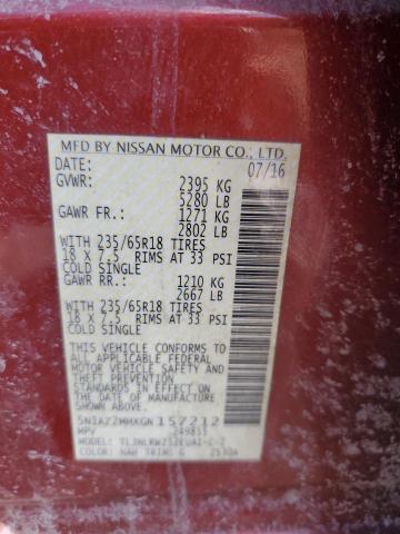 2016 NISSAN MURANO S 5N1AZ2MHXGN157212