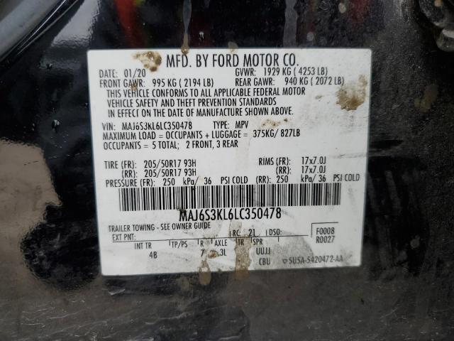 2020 FORD ECOSPORT T - MAJ6S3KL6LC350478
