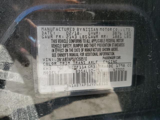 2018 NISSAN SENTRA S 3N1AB7AP5JY268510