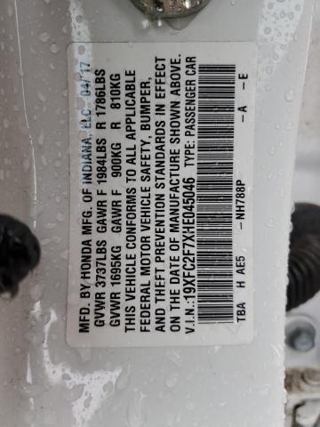 2017 HONDA CIVIC EX - 19XFC2F7XHE045046