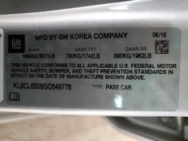 2016 CHEVROLET SPARK EV 2 KL8CL6S08GC649776