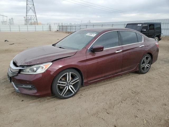 HONDA ACCORD SPO 2017 maroon sedan 4d gas 1HGCR2F5XHA072445 photo #1