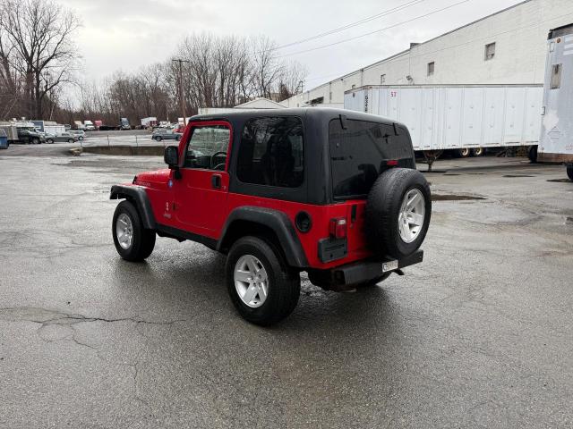 JEEP WRANGLER / 2004 red 2dr spor gas 1J4FA69S44P743301 photo #4