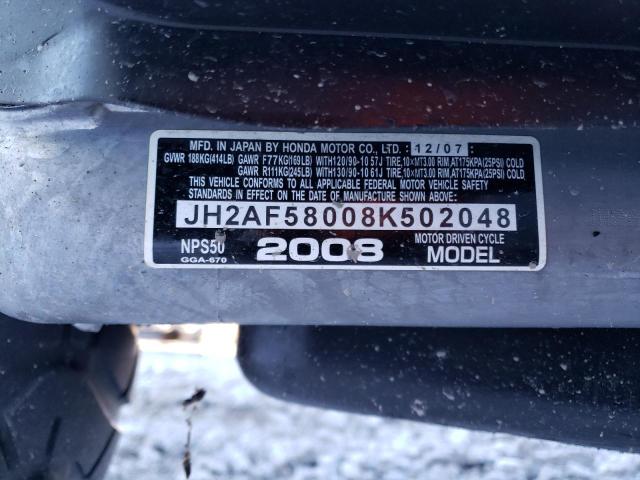 2008 HONDA NPS50 JH2AF58008K502048