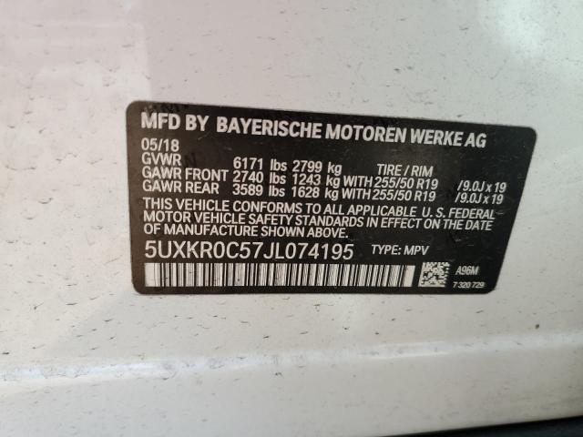 2018 BMW X5 XDRIVE3 - 5UXKR0C57JL074195