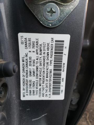 2015 HONDA CIVIC SE 2HGFB2F75FH527865