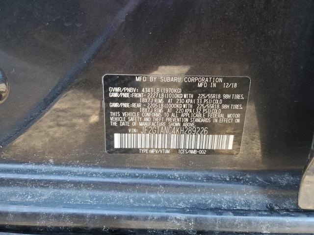 2019 SUBARU CROSSTREK - JF2GTANC4KH289226